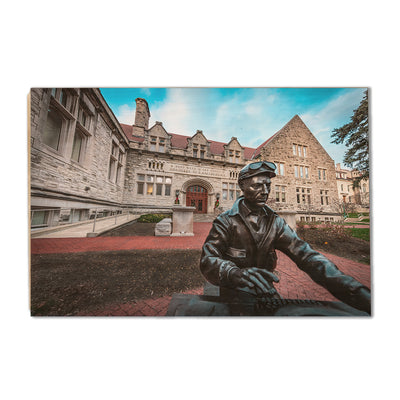 Indiana Hoosiers - A Good Book is the Precious Life-blood of a Master-Spirit - College Wall Art #Wood