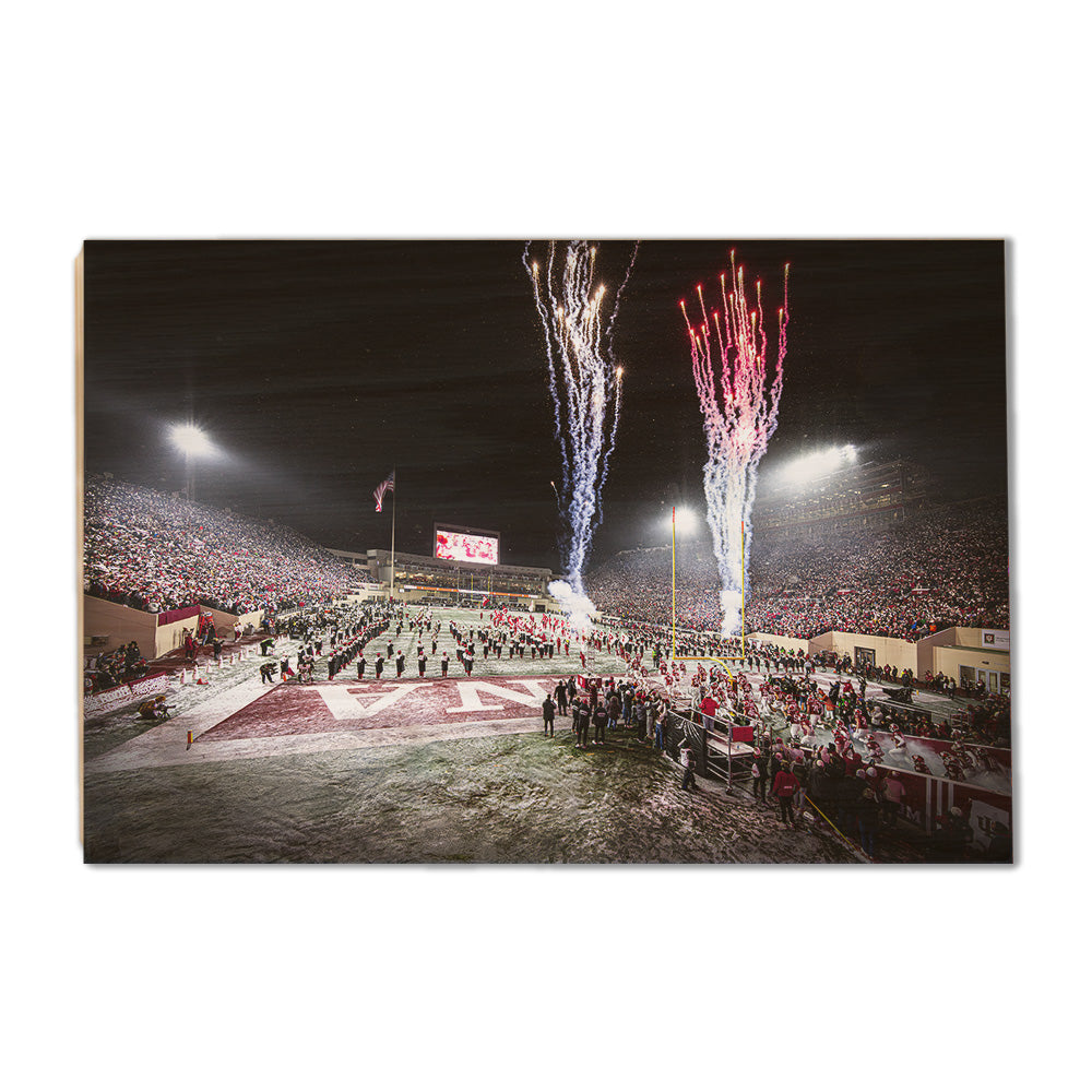 Indiana Hoosiers - Snowy Hoosier Entrance - College Wall Art #Canvas