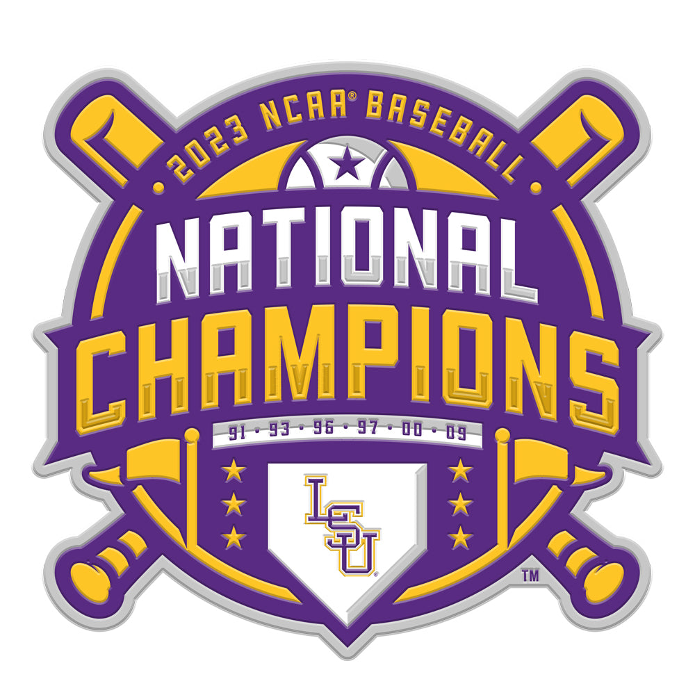 LSU Tigers  - 2023 NCAA National Baseball Champions Logo Single Layer Dimensional - College Wall Art #Dimensional