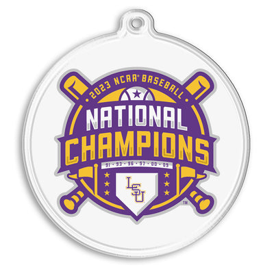 LSU Tigers - LSU 2023 NCAA  Baseball National Champions Ornament & Bag Tag