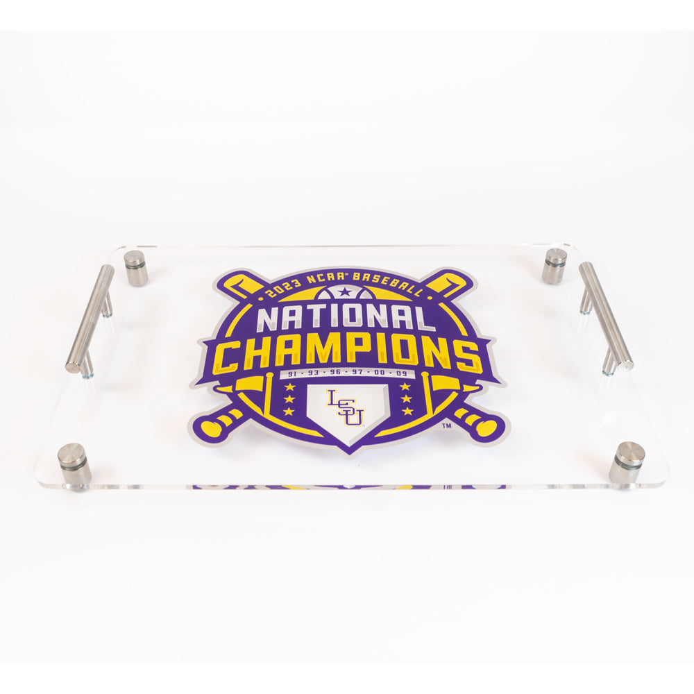 LSU Tiger  -  LSU National Baseball Champions Logo Charcuterie Tray - College Wall Art #Tray