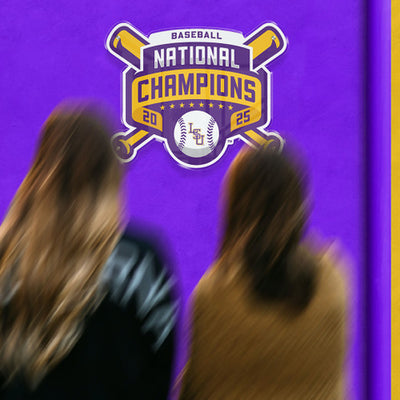LSU Tigers  - 2025 NCAA National Baseball Champions Logo Dimensional Wall Art