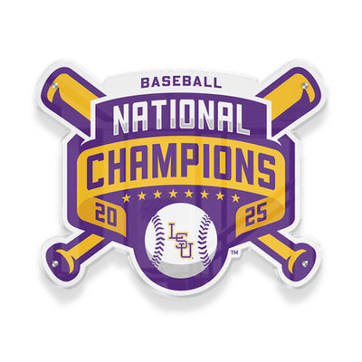LSU Tigers  - 2025 NCAA National Baseball Champions Logo Dimensional Wall Art