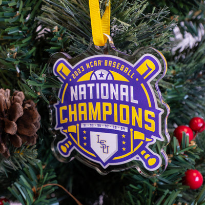 LSU Tigers - LSU 2023 NCAA  Baseball National Champions Ornament & Bag Tag