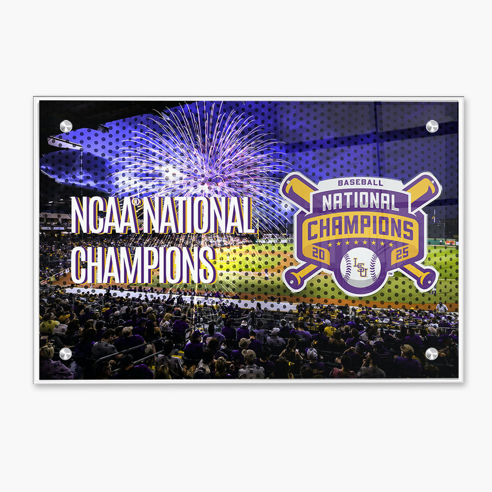 LSU Tigers - NCAA Baseball National Champions - College Wall Art #Canvas 