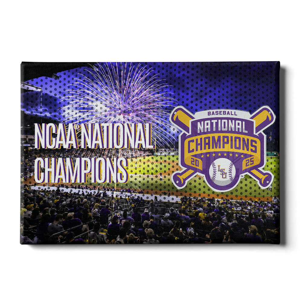 LSU Tigers - NCAA Baseball National Champions - College Wall Art #Canvas 