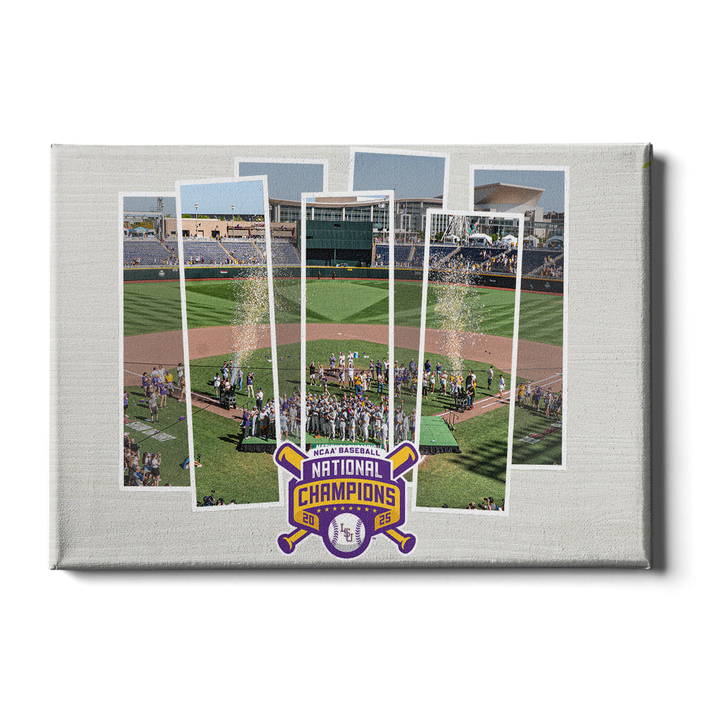 LSU Tigers - LSU Tigers 2025 NCAA Baseball National Champions Celebration - College Wall Art #Canvas