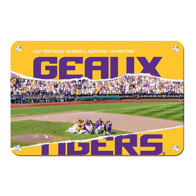 LSU Tigers - Geaux Tigers 2025 NCAA Baseball National Champions - College Wall Art #Metal