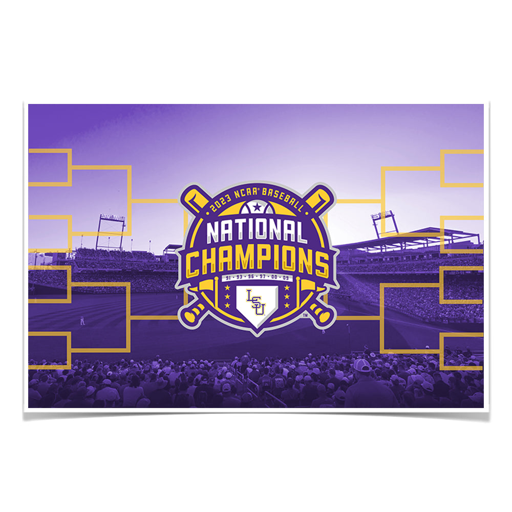 LSU Tigers - 2023 NCAA Baseball National Champions - College Wall Art #Canvas