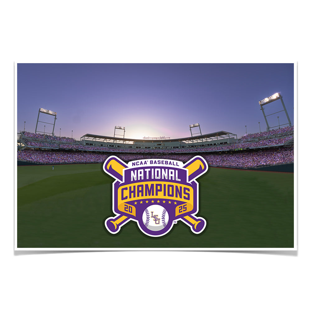 LSU Tigers - NCAA Baseball National Champions Charles Schwab Field - College Wall Art #Canvas 