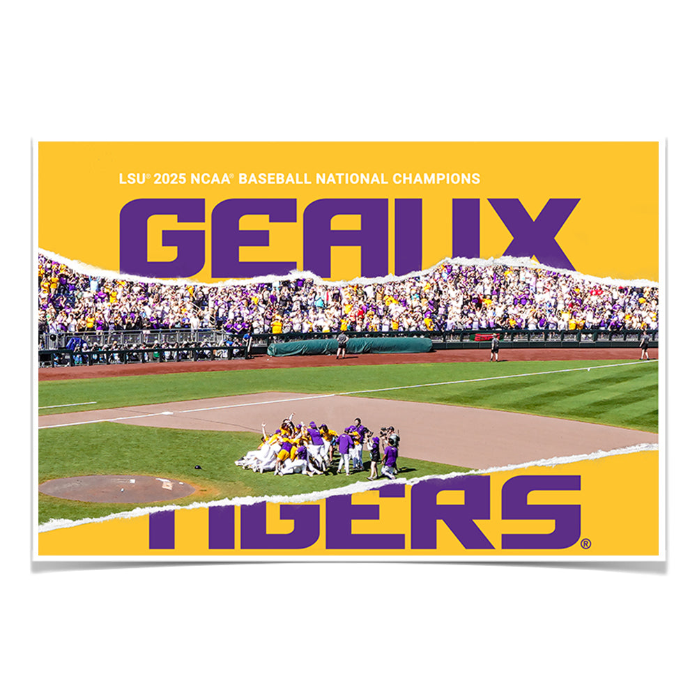 LSU Tigers - Geaux Tigers 2025 NCAA Baseball National Champions - College Wall Art #Canvas