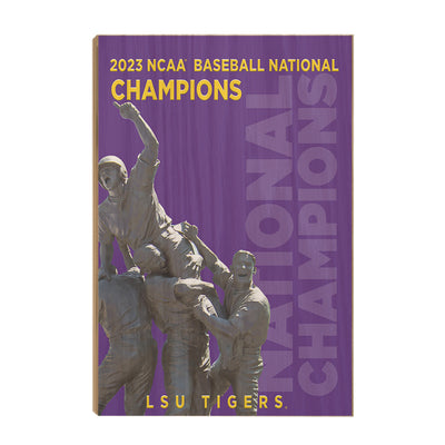 LSU Tigers - 2023 National Champions LSU Tigers - College Wall Art #Wood