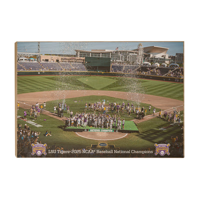 LSU Tigers - LSU Tigers 2025 NCAA Baseball National Champions - College Wall Art #Wood