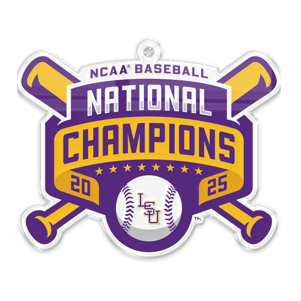 LSU Tigers - LSU NCAA 2025 Baseball National Champions Commemorative Ornament & Bag Tag