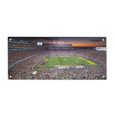 LSU Tigers - LSU Sunset Panoramic - College Wall Art #Acrylic