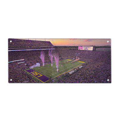 SU Tigers - LSU Enter LSU Football Panoramic - College Wall Art #Acrylic