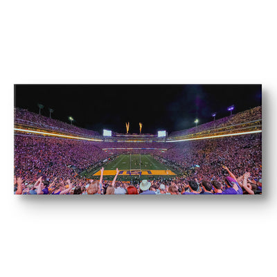 LSU Tigers - LSU Score Panoramic - College Wall Art #Canvas