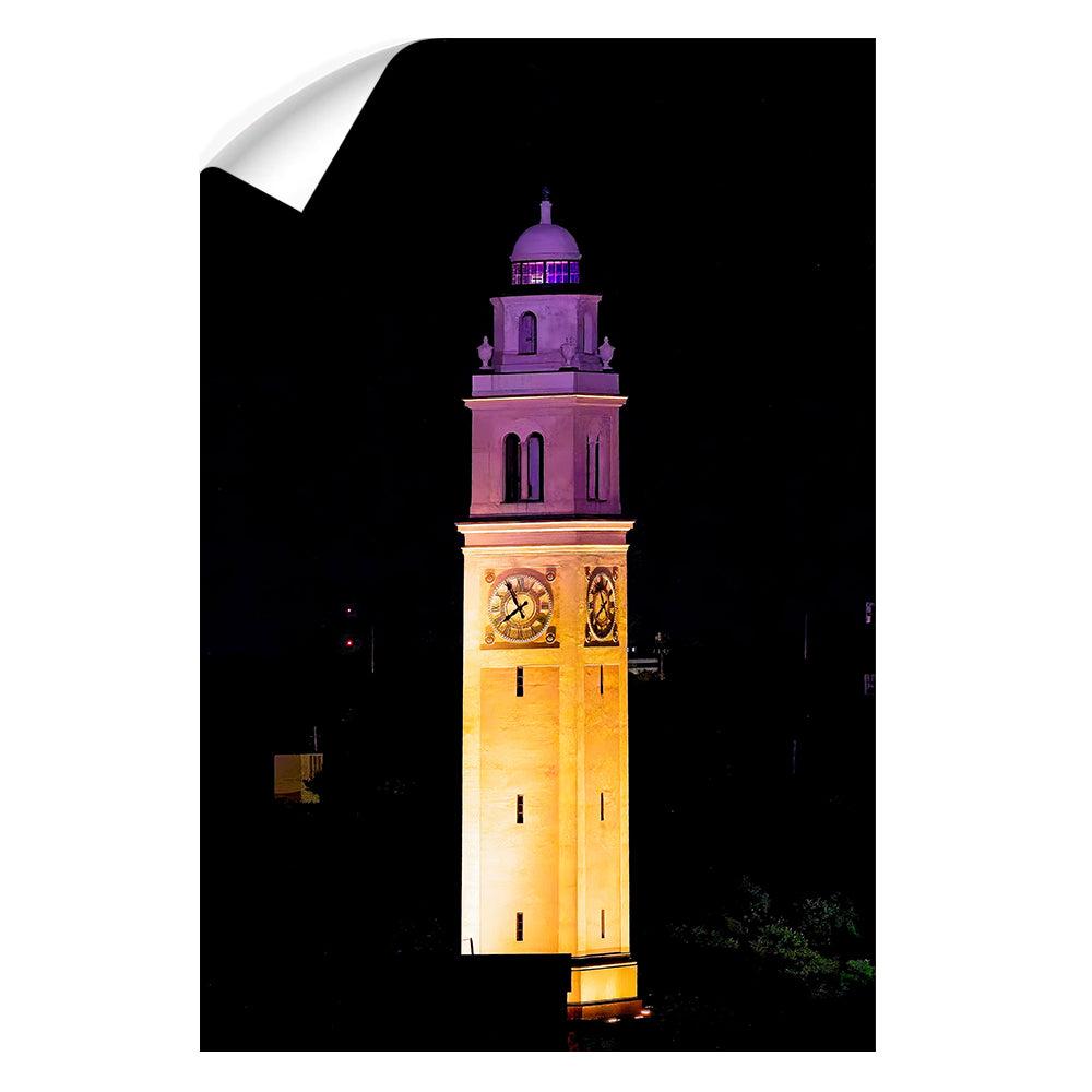 LSU Tigers - Memorial Tower Gametime - College Wall Art #Canvas