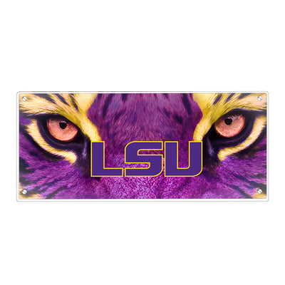 LSU Tigers - Eyes of the Tiger Panoramic - College Wall Art #Metal