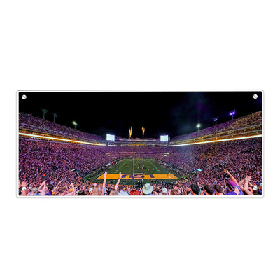 LSU Tigers - LSU Score Panoramic - College Wall Art #Metal