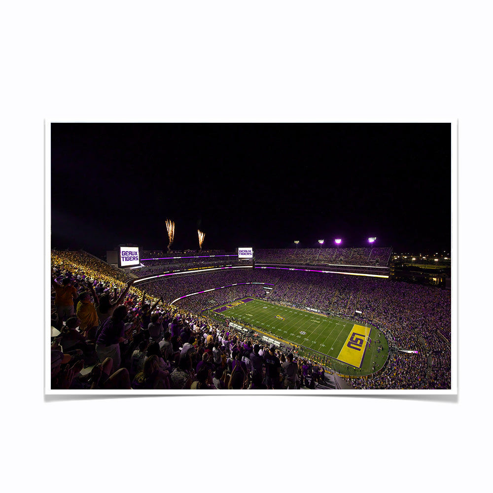 LSU Tigers - LSU Score Geaux Tigers - College Wall Art #Canvas