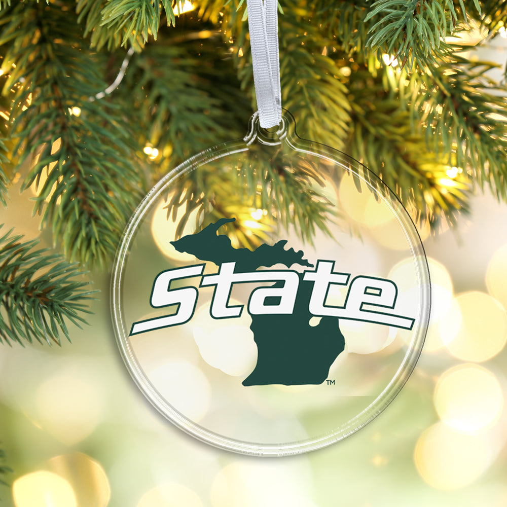 Michigan State Spartans - State Ornament & Bag Tag