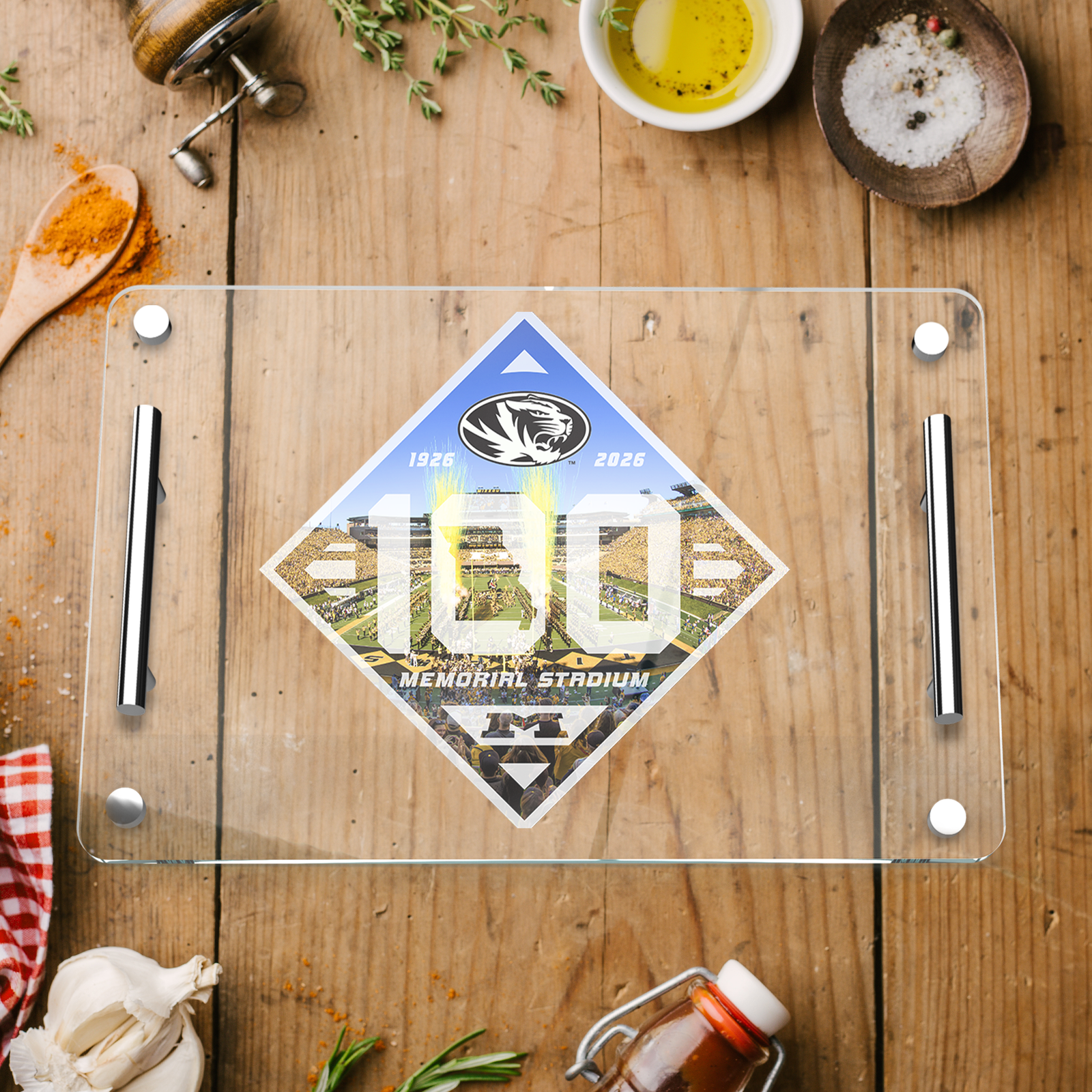 Missouri Tigers - Mizzou Tigers 100 Years at Memorial Stadium Charcuterie Tray