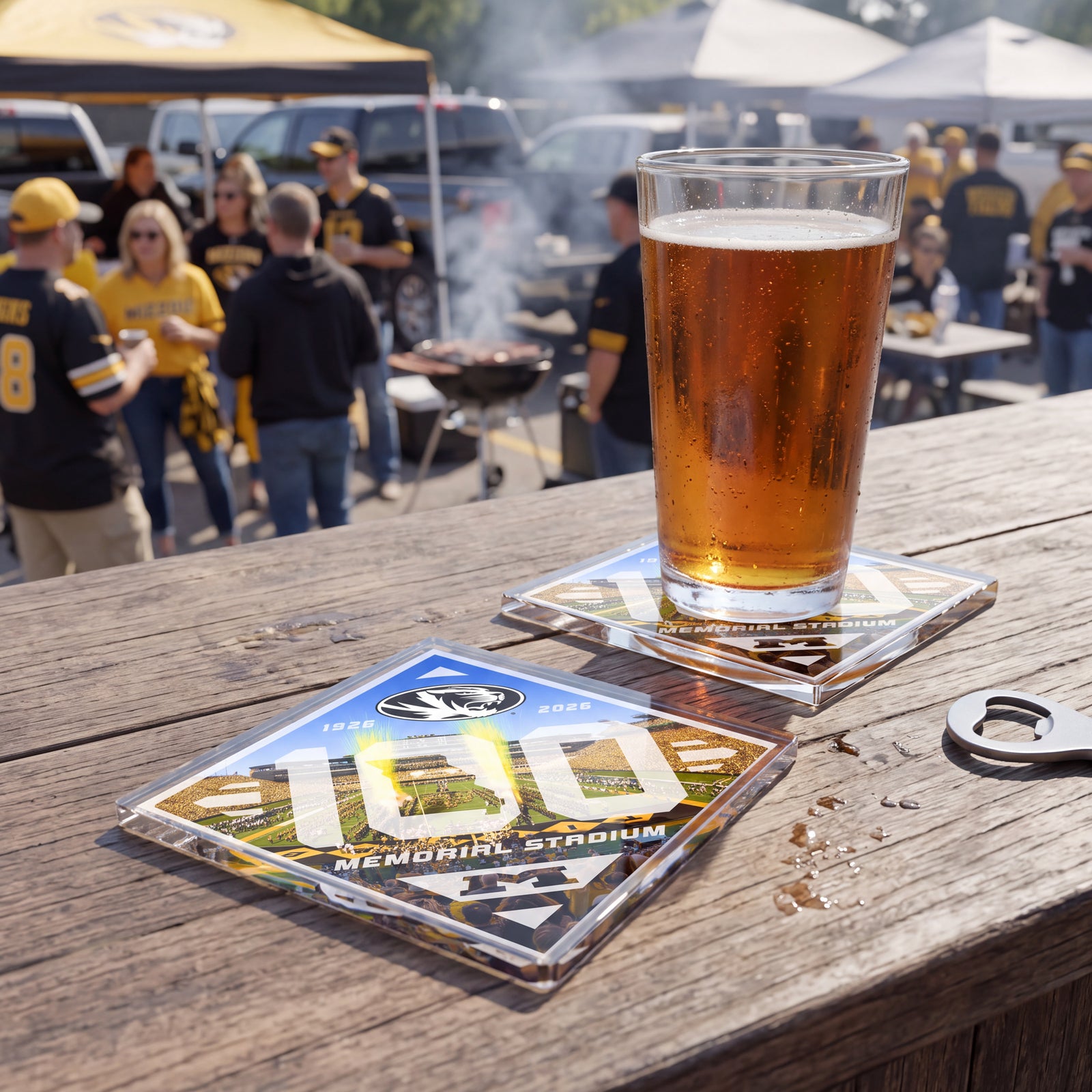 Missouri Tigers - Mizzou Tigers 100 Years at Memorial Stadium Dimensional Drink Coaster