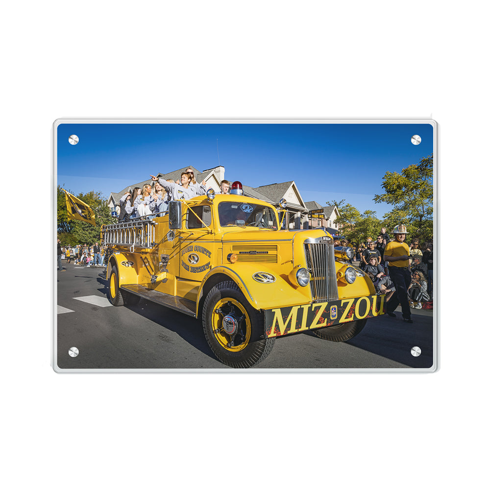 Missouri Tigers - Mizzou Fire Truck Homecoming Parade - College Wall Art #Canvas