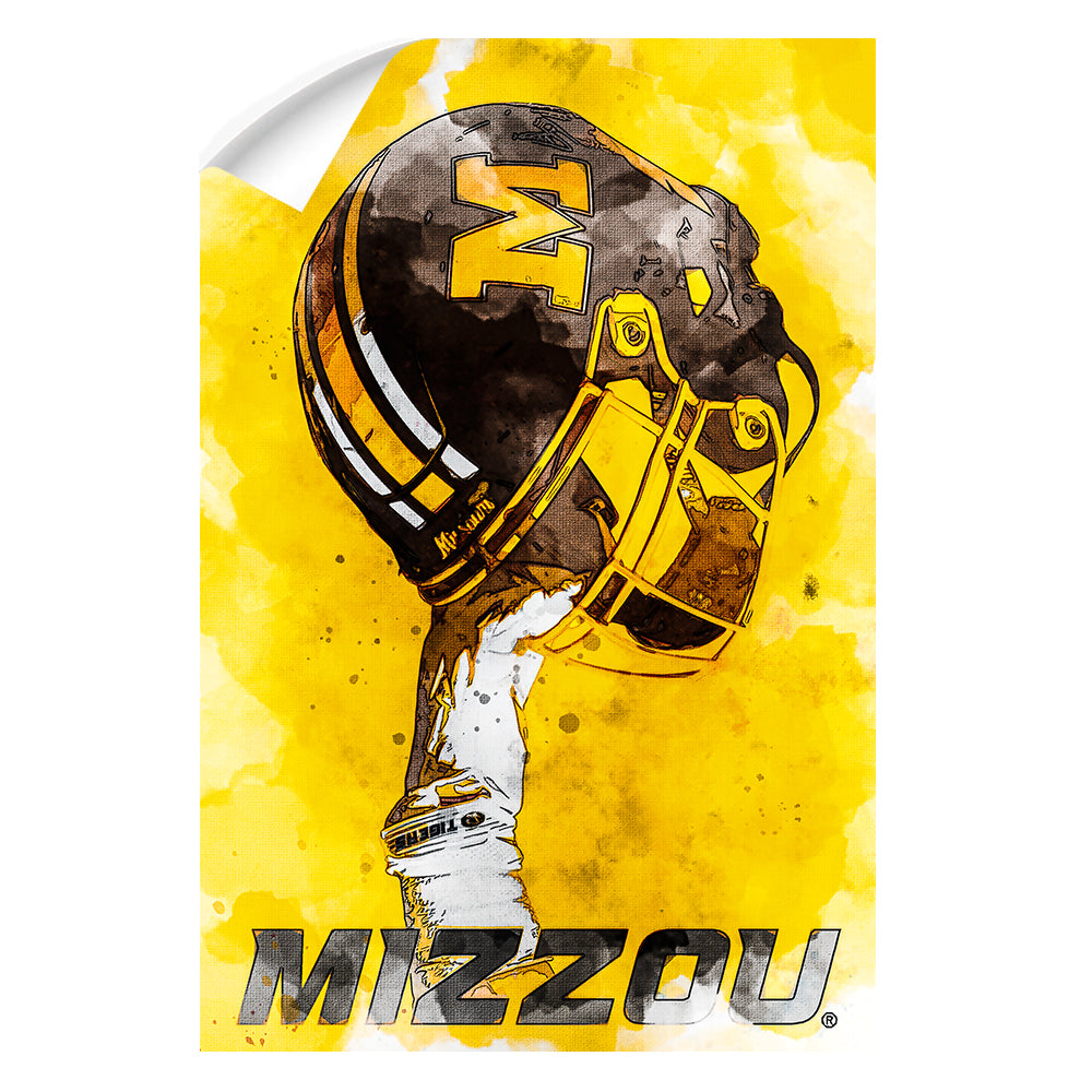 Missouri Tigers - Mizzou Pride Watercolor - College Wall Art #Canvas