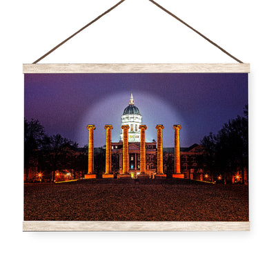 Missouri Tigers - Jesse Hall Night - College Wall Art #Hanging Canvas
