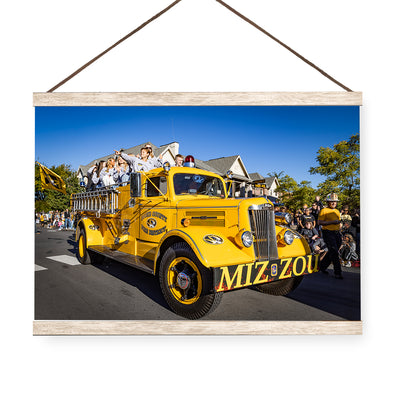Missouri Tigers - Mizzou Fire Truck Homecoming Parade - College Wall Art #Hanging Canvas