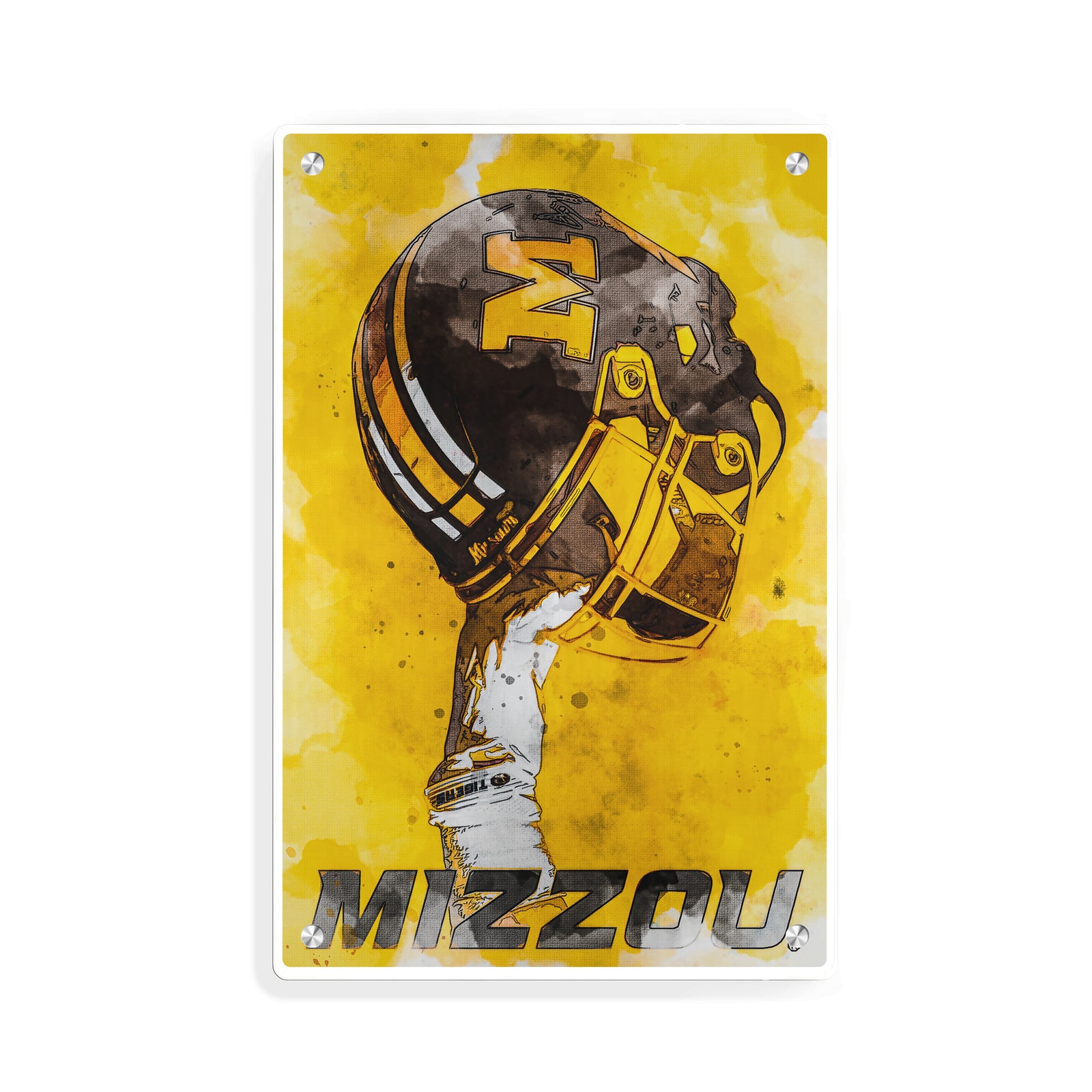 Missouri Tigers - Mizzou Pride Watercolor - College Wall Art #Canvas