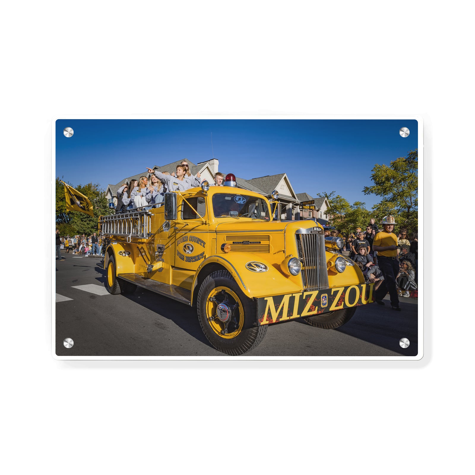 Missouri Tigers - Mizzou Fire Truck Homecoming Parade - College Wall Art #Canvas
