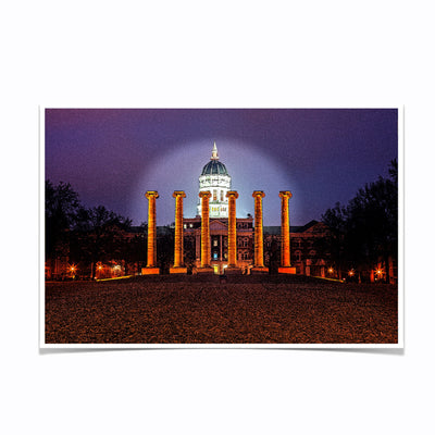 Missouri Tigers - Jesse Hall Night - College Wall Art #Poster