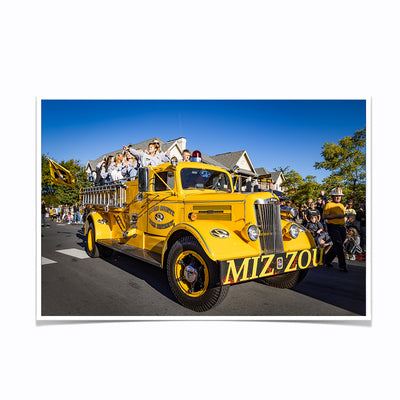 Missouri Tigers - Mizzou Fire Truck Homecoming Parade - College Wall Art #Poster