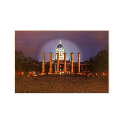 Missouri Tigers - Jesse Hall Night - College Wall Art #Wood