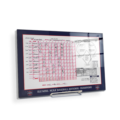 Ole Miss Rebels - Ole Miss NCAA Baseball National Champions Scorecard - College Wall Art #Acrylic Mini