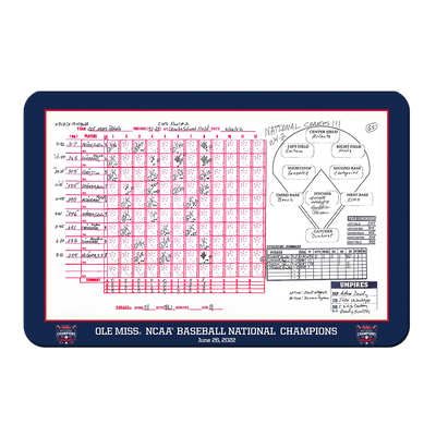 Ole Miss Rebels - Ole Miss NCAA Baseball National Champions Scorecard - College Wall Art #PVC