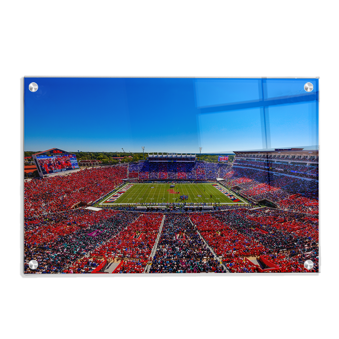 Ole Miss Rebels - Ole Miss Stripe Out - College Wall Art #Canvas