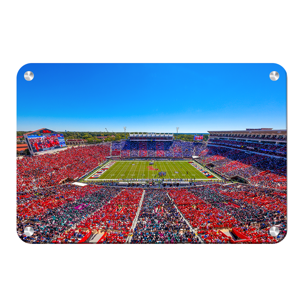 Ole Miss Rebels - Ole Miss Stripe Out - College Wall Art #Canvas