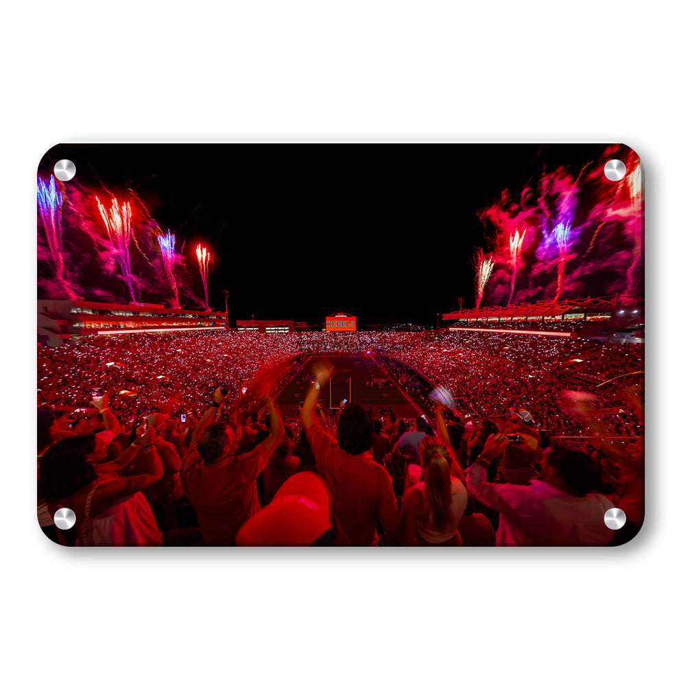 Ole Miss Rebels - Rebel Red Light Up Vaught-Hemingway - College Wall Art #Canvas