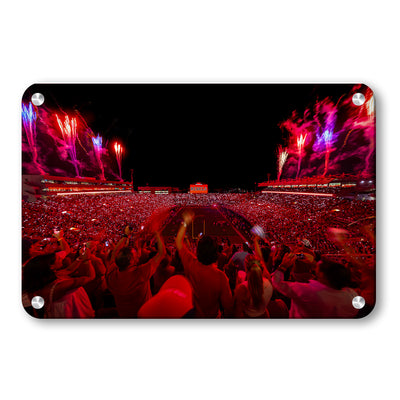 Ole Miss Rebels - Rebel Red Light Up Vaught-Hemingway - College Wall Art #Metal