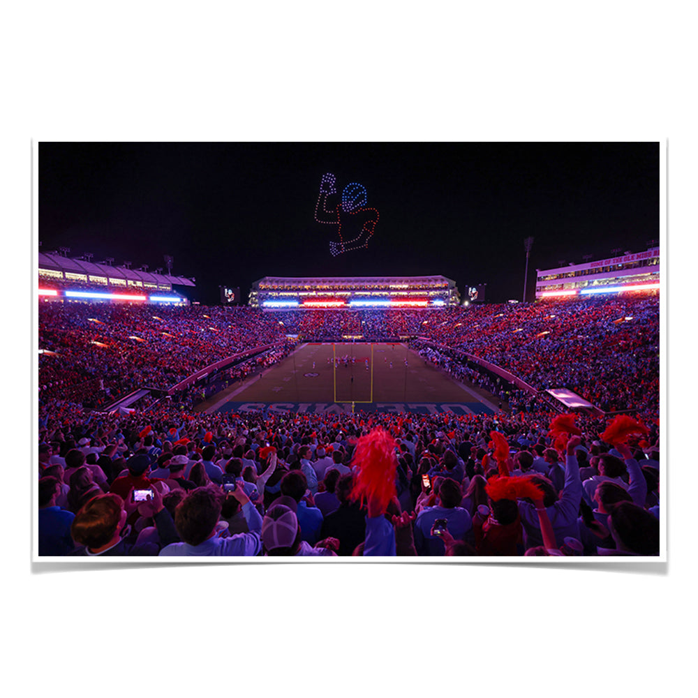 Ole Miss Rebels - Football Drones - College Wall Art #Canvas
