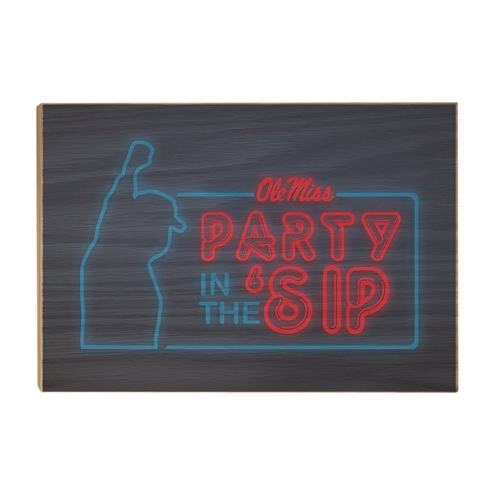 Ole Miss Rebels - Neon Party in the SIP - College Wall Art #Canvas