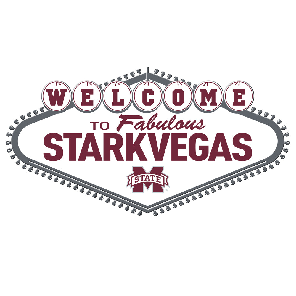 Mississippi State Bulldogs - Welcome to Starkvegas Single Layer Dimensional Wall Art