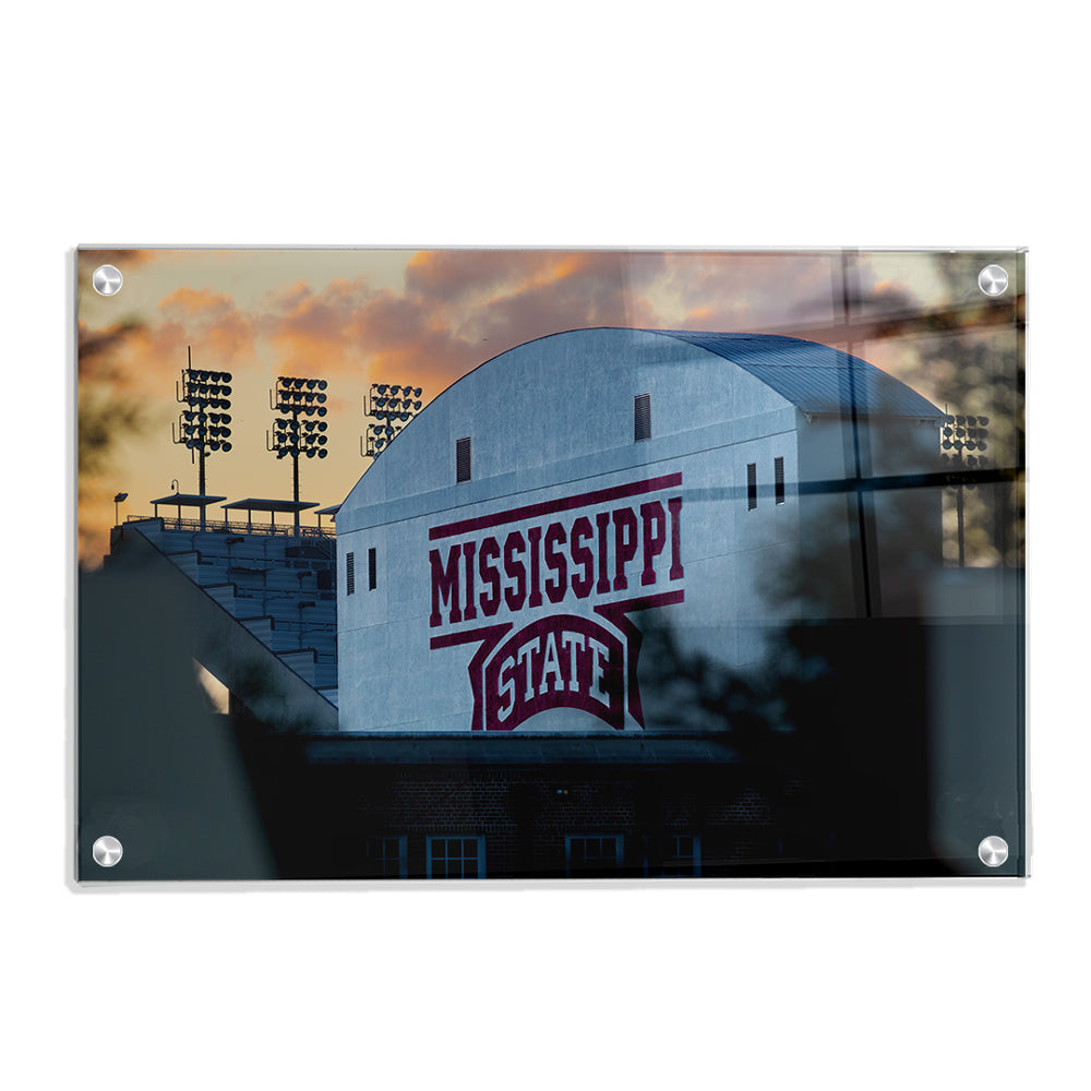 Mississippi State Bulldogs - Mississippi State Sunset - College Wall Art #Canvas