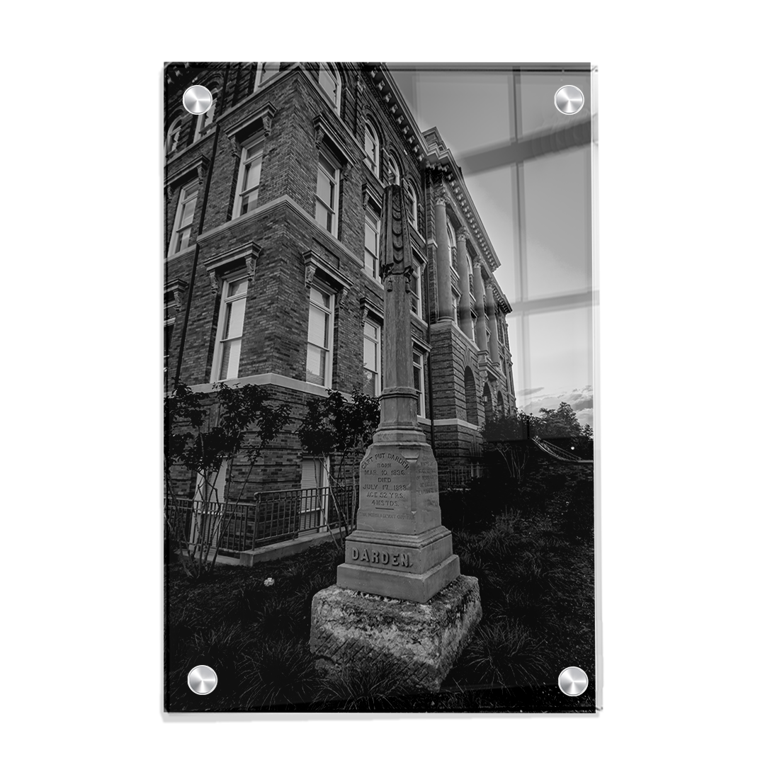 Mississippi State Bulldogs - Darden B&W - College Wall Art #Canvas 