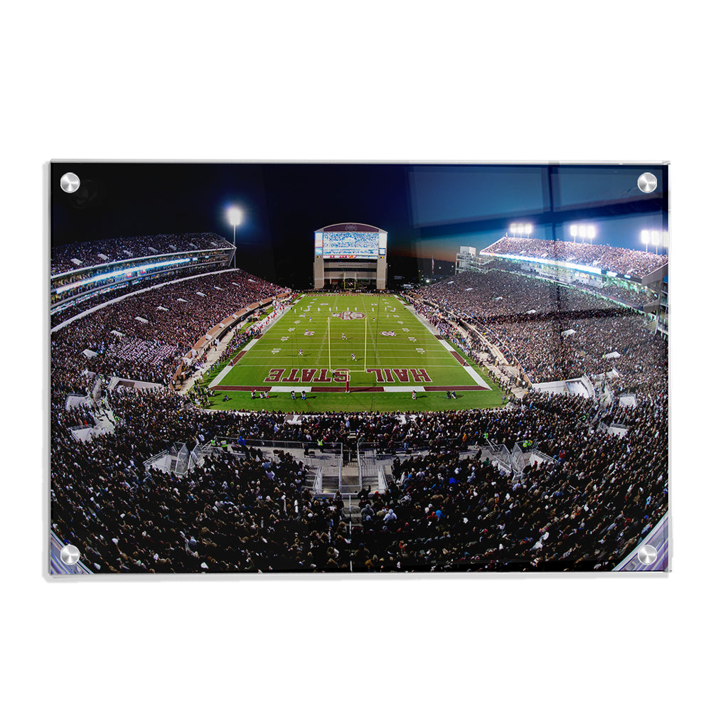 Mississippi State Bulldogs - Davis Wade Stadium Sunset - College Wall Art #Canvas