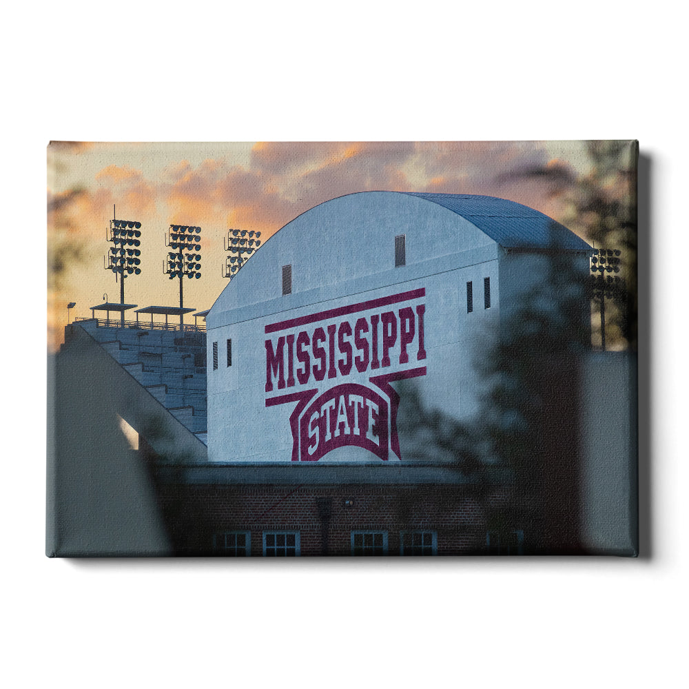 Mississippi State Bulldogs - Mississippi State Sunset - College Wall Art #Canvas
